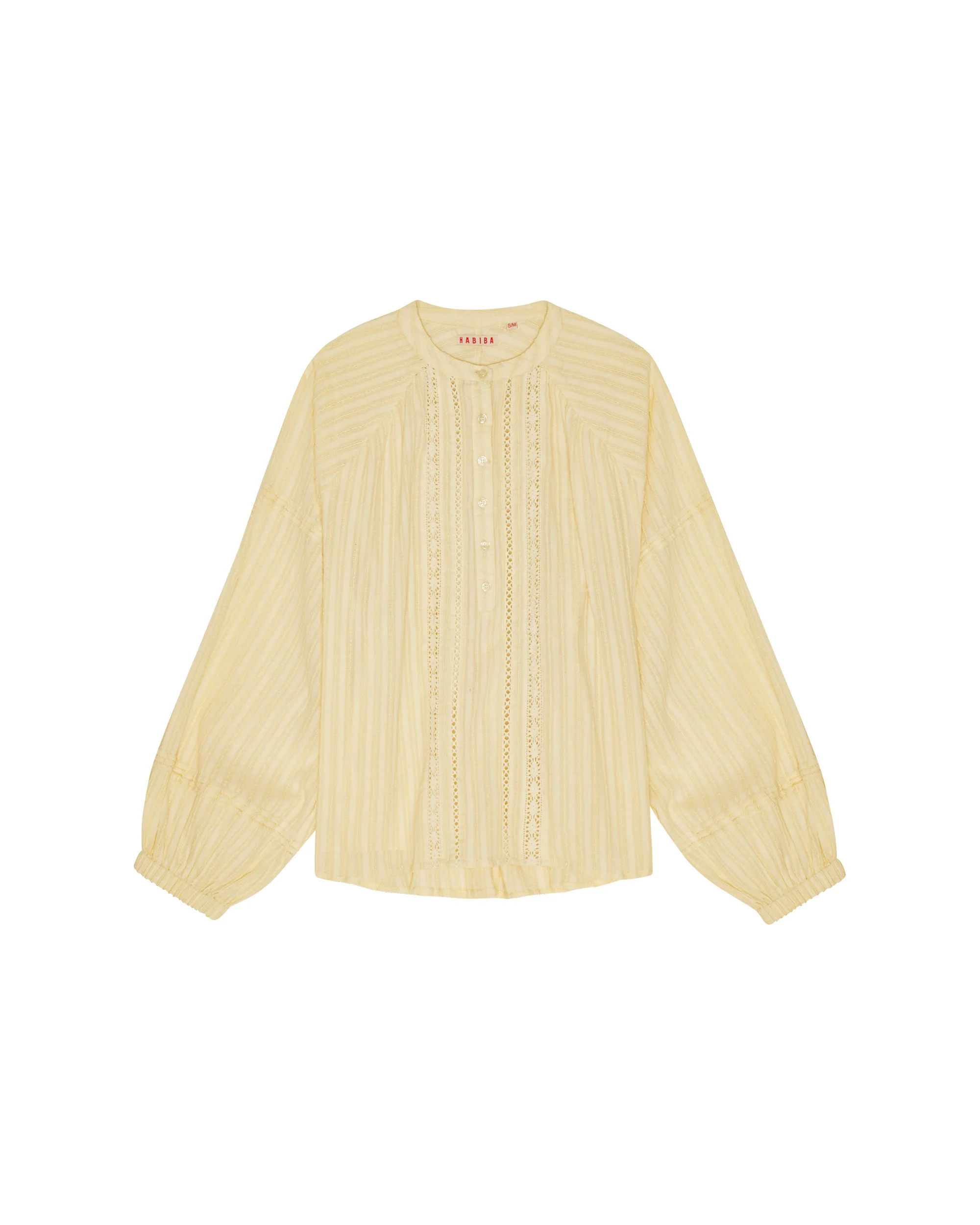 LAURA BLOUSE WITH GATHERINGS - VANILLA - Image 5