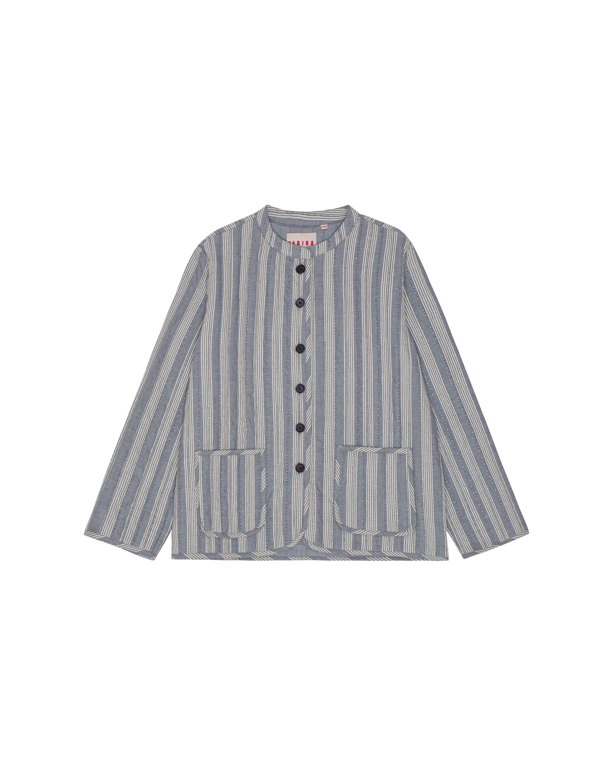 STOCKHOLM STRIPE CHINA JACKET - SEA - Image 4